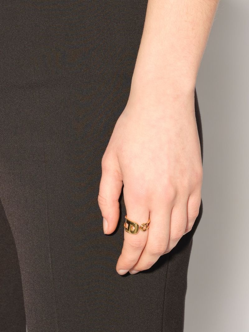 "A" SAFETY PIN RING - 2