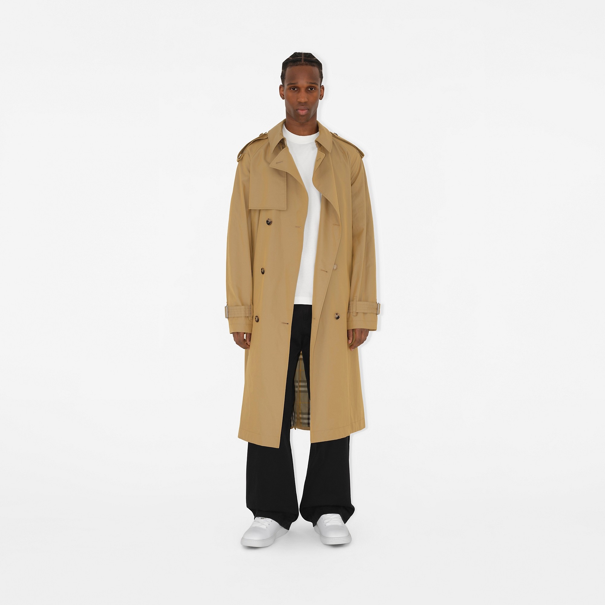 Long Gabardine Trench Coat - 2