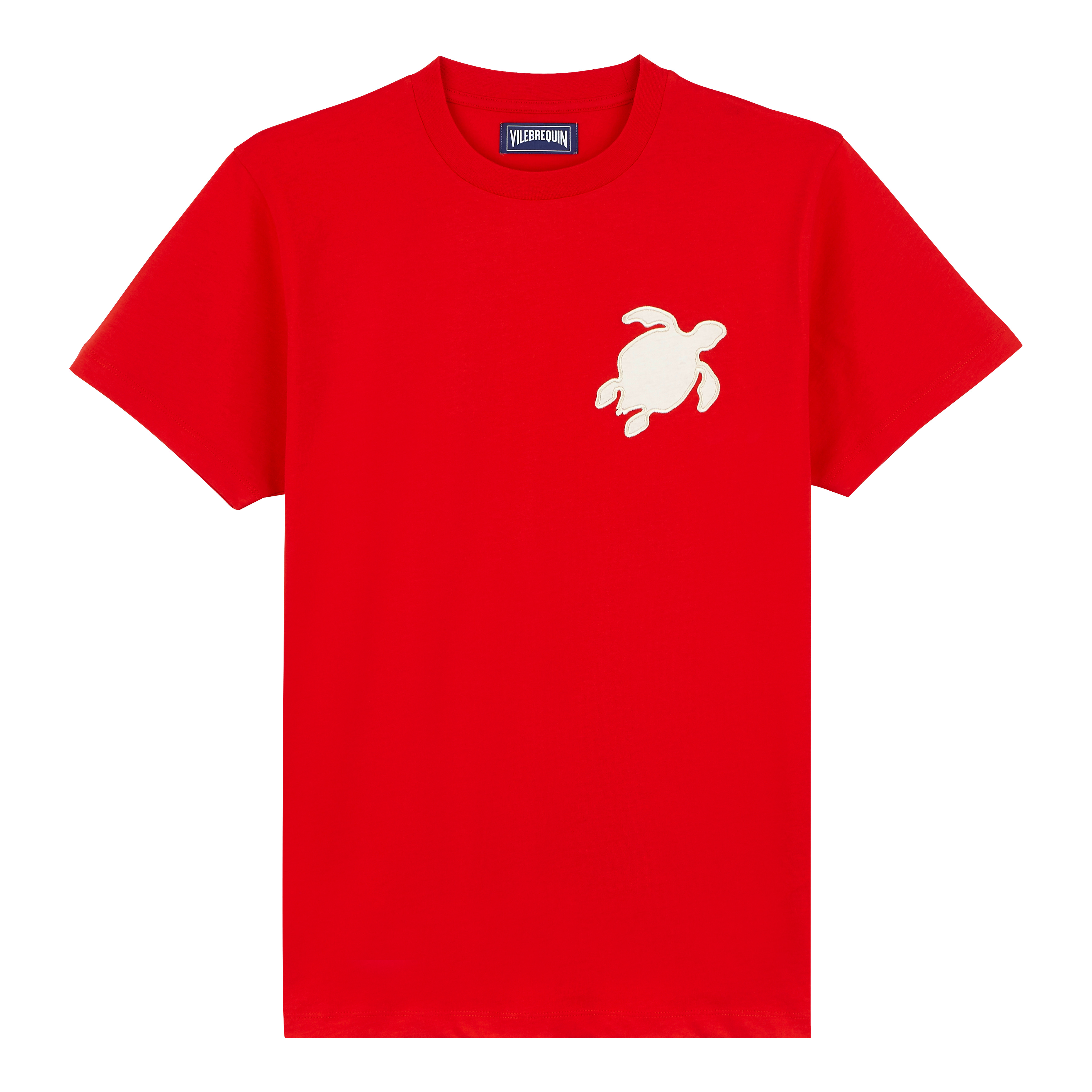 Men Cotton T-Shirt Turtle Patch - 1