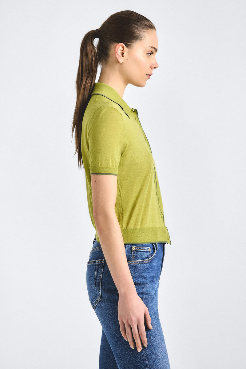 DORELLA SHORT SLEEVE POLO SWEATER 4