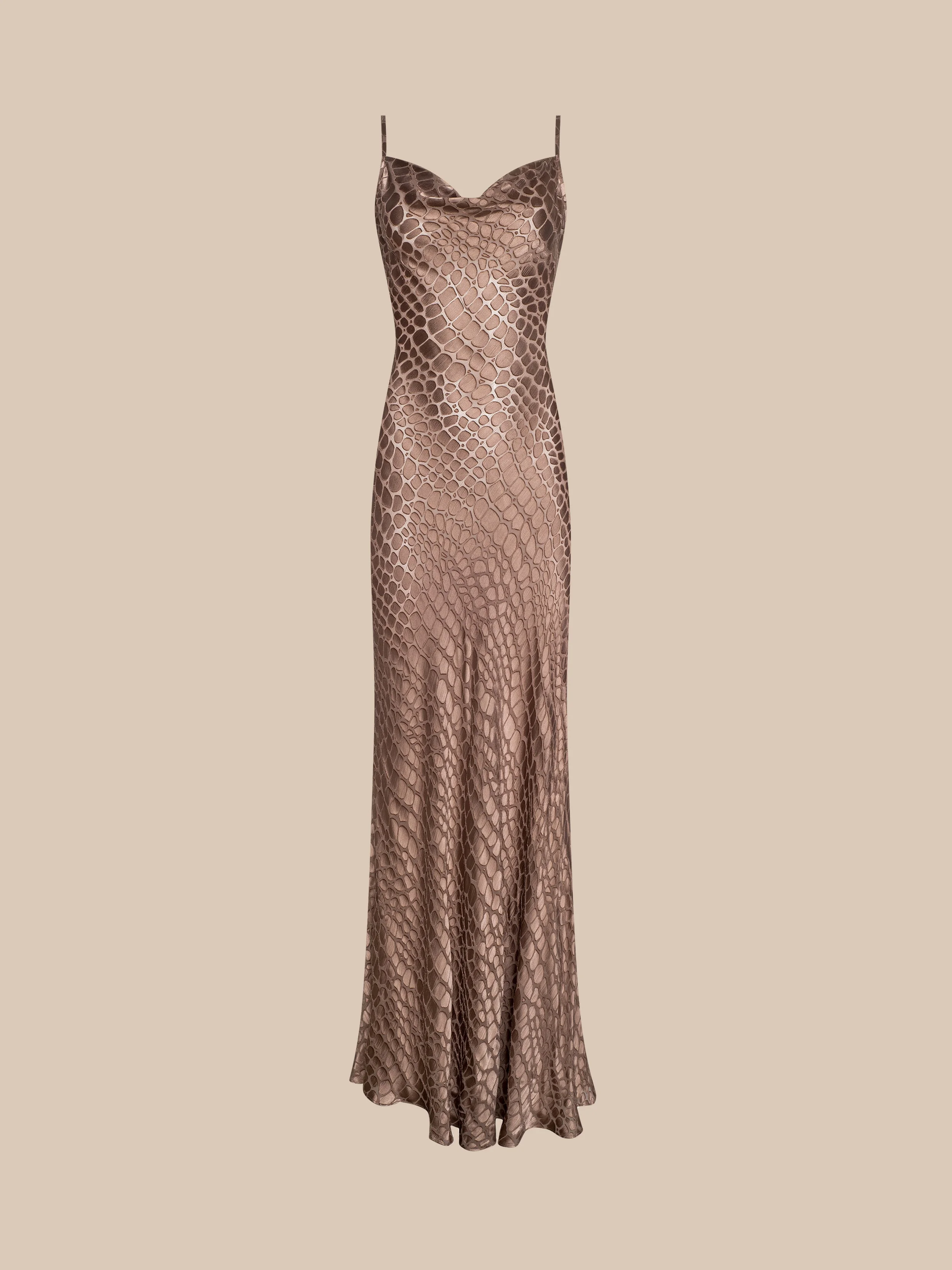 Christine Burnout Satin Dress - 1