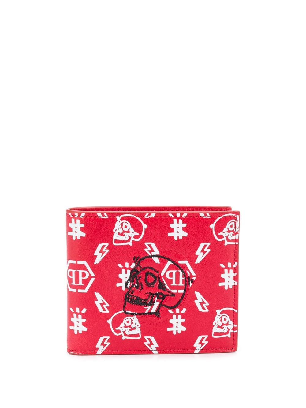 skull monogram print wallet - 1