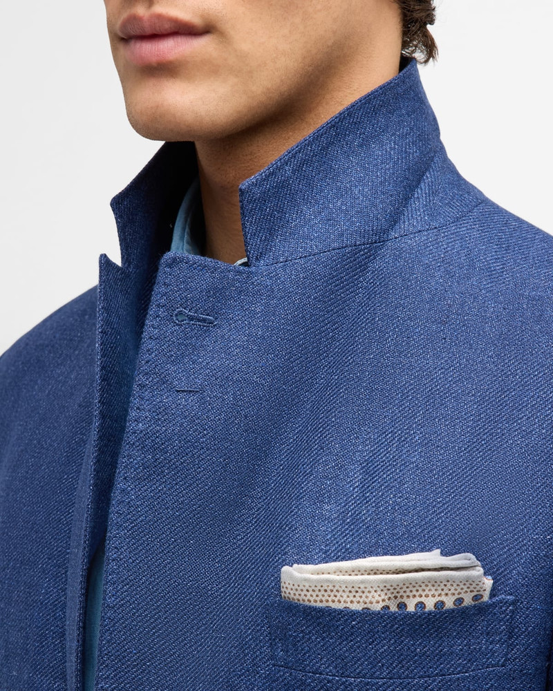 Men's Linen, Wool and Silk Suit 8