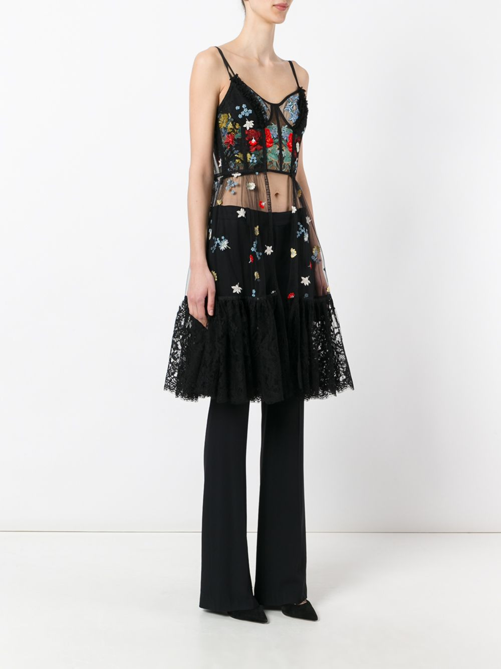 embroidered sheet dress - 3