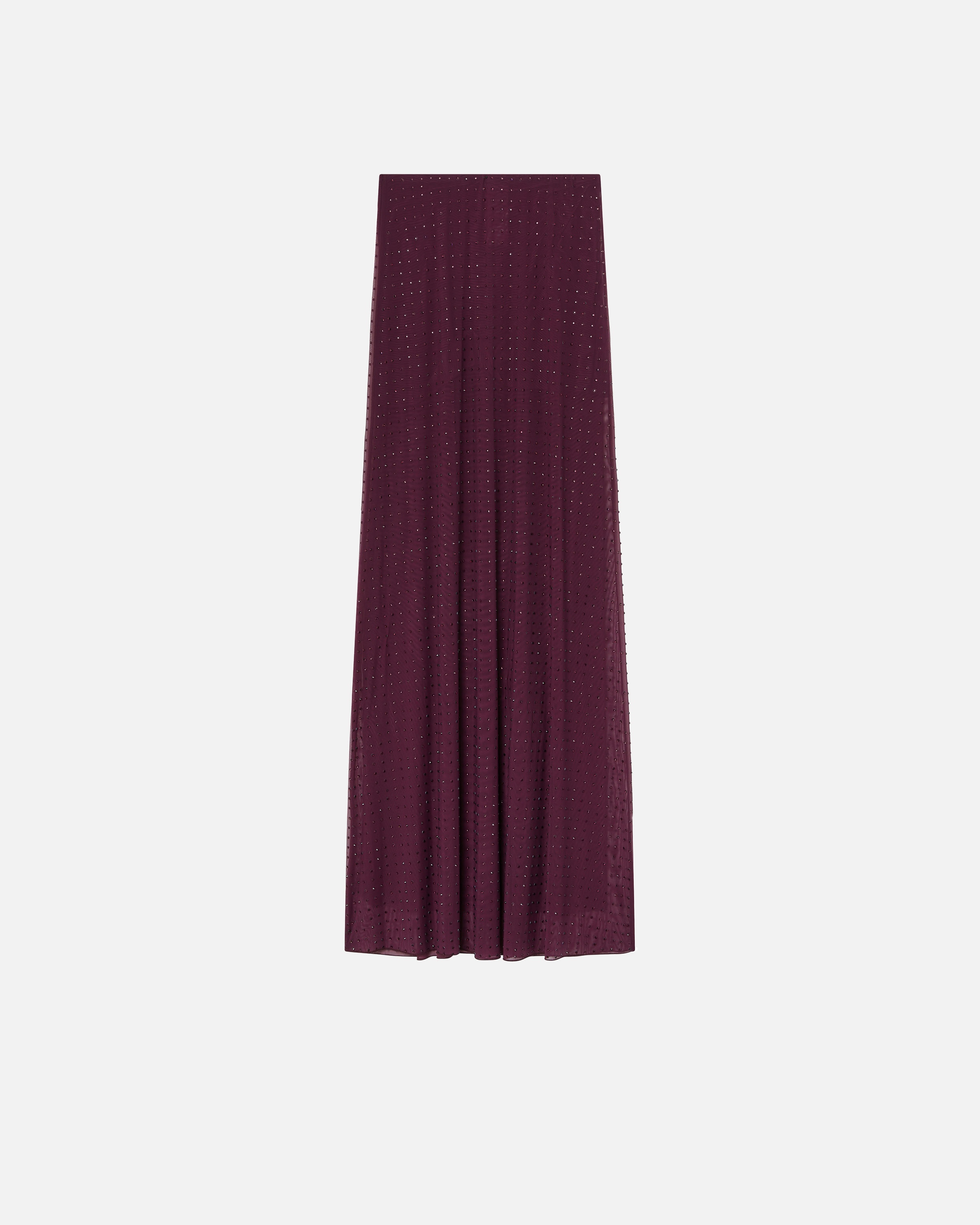 FULLY RHINESTONED LONG TULLE SKIRT - 6