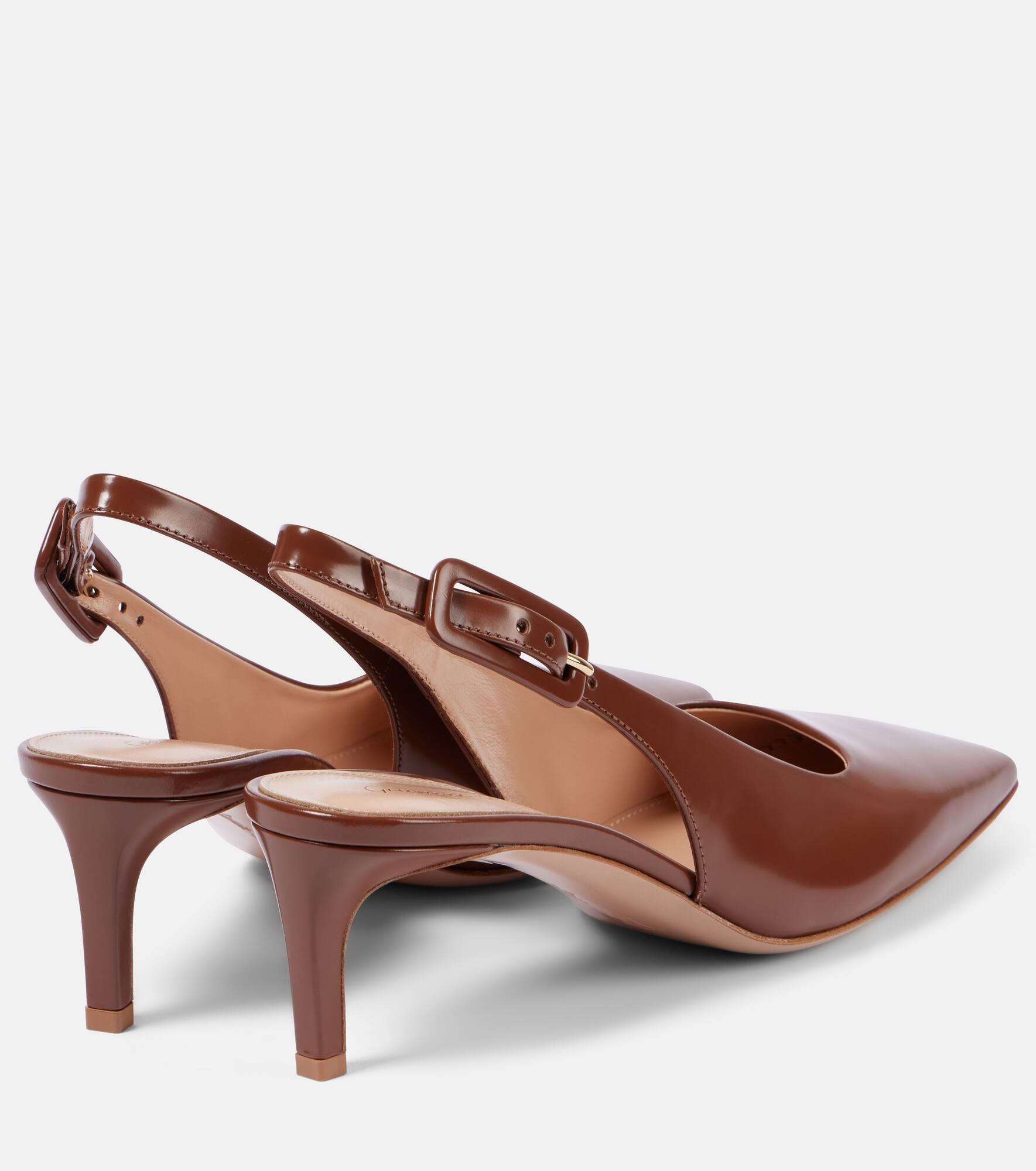 55 patent leather slingback pumps - 3