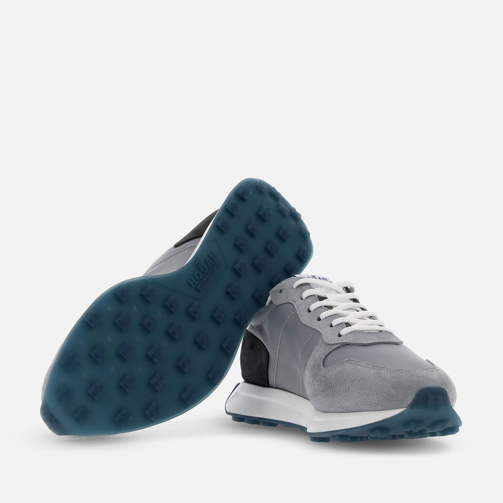 Sneakers Hogan H601 Grey Light Blue Black - 5