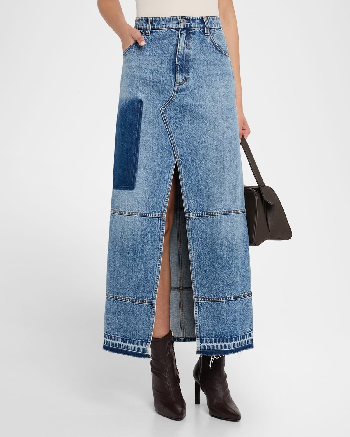 Treatment Denim Midi Skirt - 4