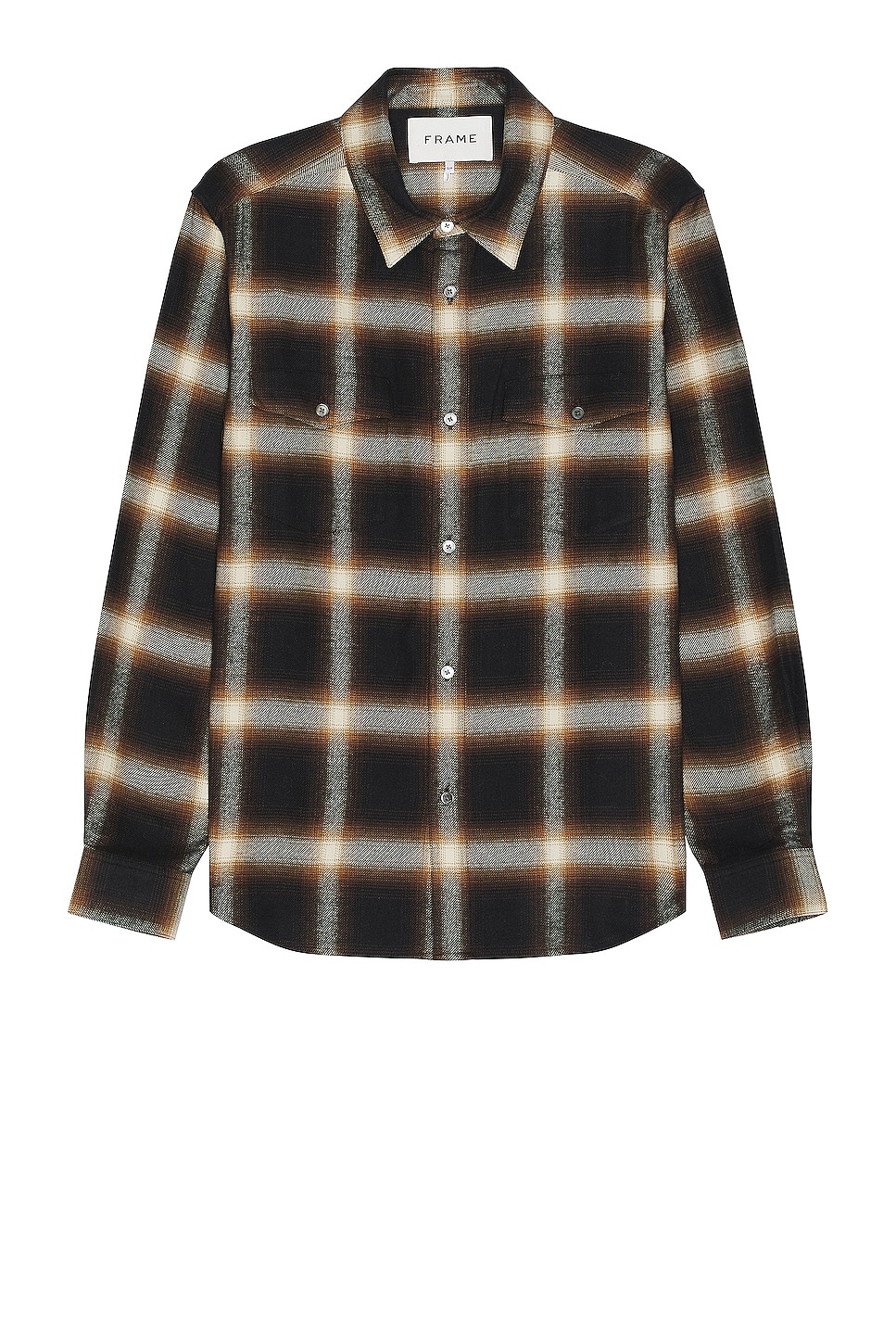 Brushed Cotton Plaid Shirt - 1