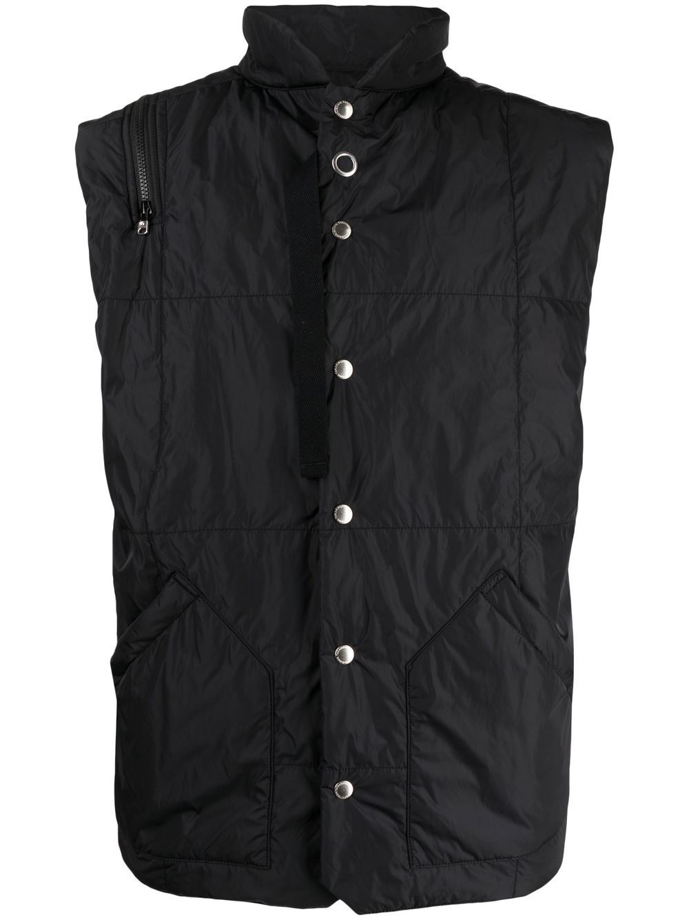 padded high neck gilet - 2
