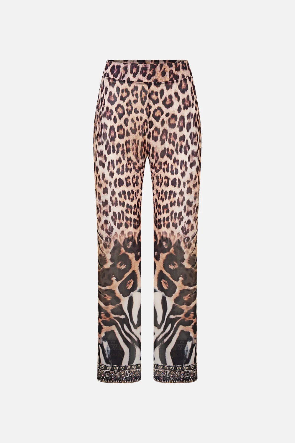 MESH STRAIGHT LEG BEACH PANT LEOTIGRA LAND - 1
