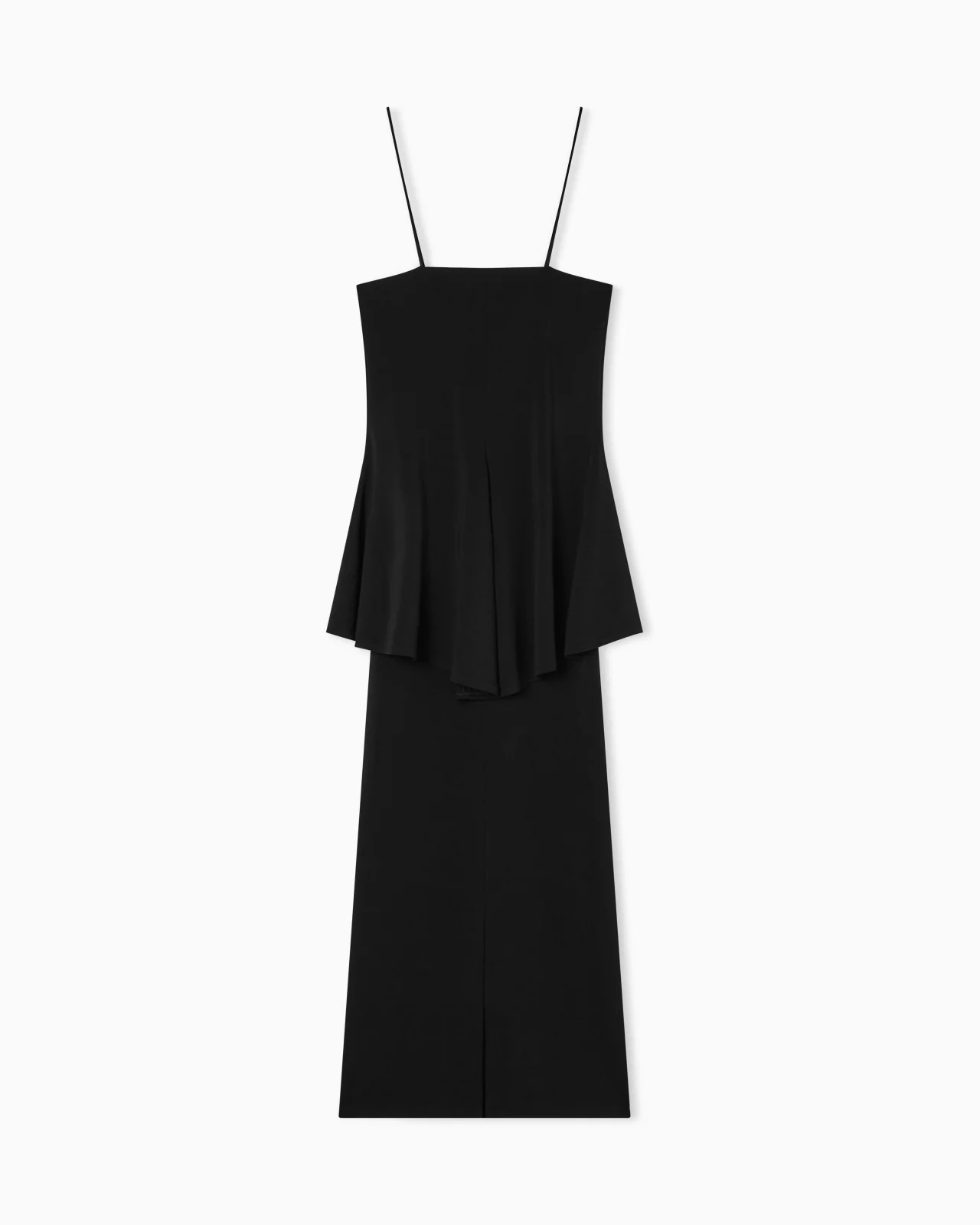 TWO-PIECE EFFECT CRÊPE DRESS IN STRETCH VISCOSE - 1