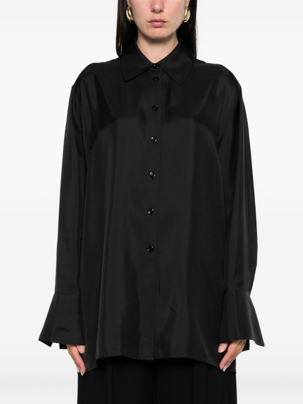 open-back silk shirt - 3