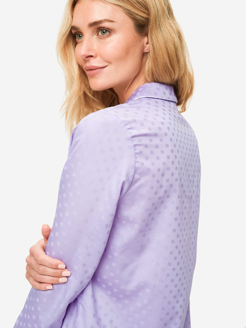 Women's Pyjamas Kate 7 Cotton Jacquard Lilac - 7