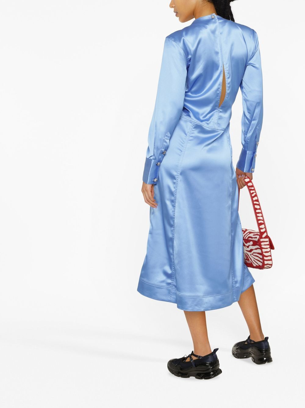 satin midi dress - 4