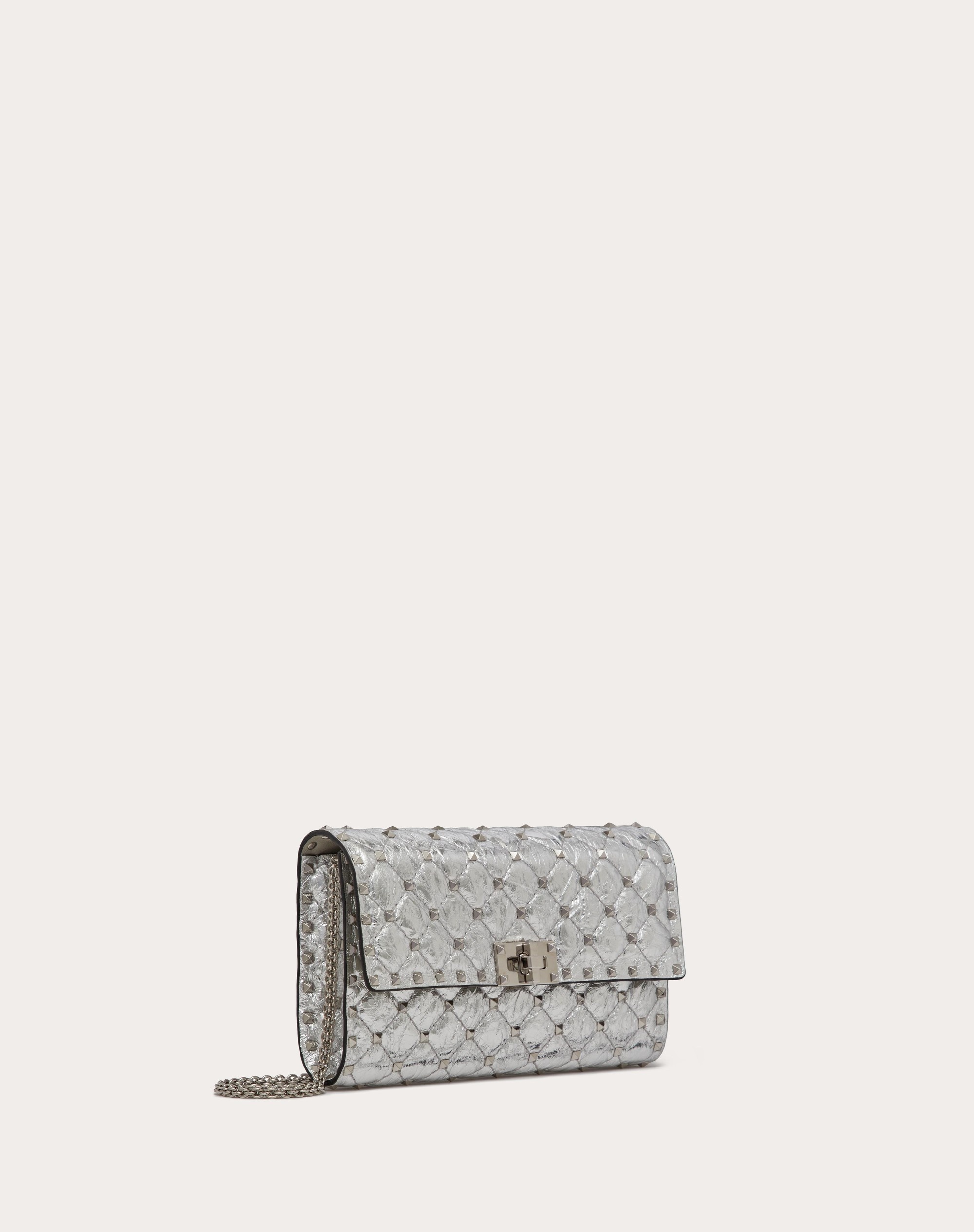 ROCKSTUD SPIKE METALLIC LAMBSKIN SHOULDER BAG - 2