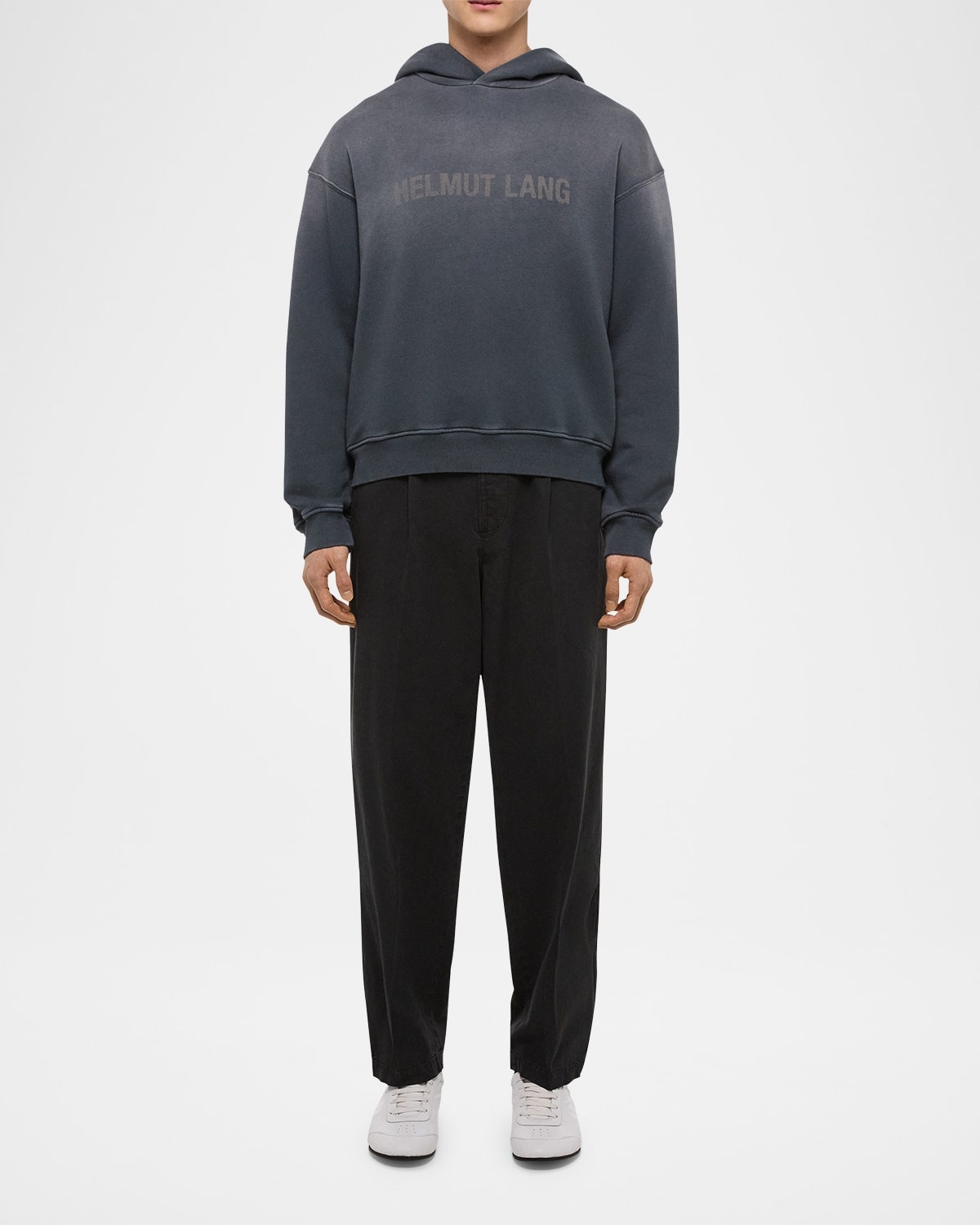 Men's Faded Logo Print Hoodie - 4