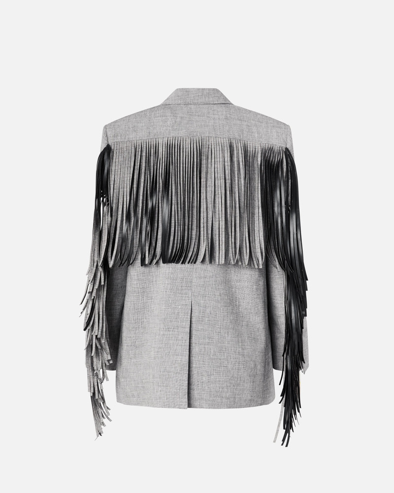 PINKO DOUBLE-BREASTED JACKET WITH FRINGING outlook