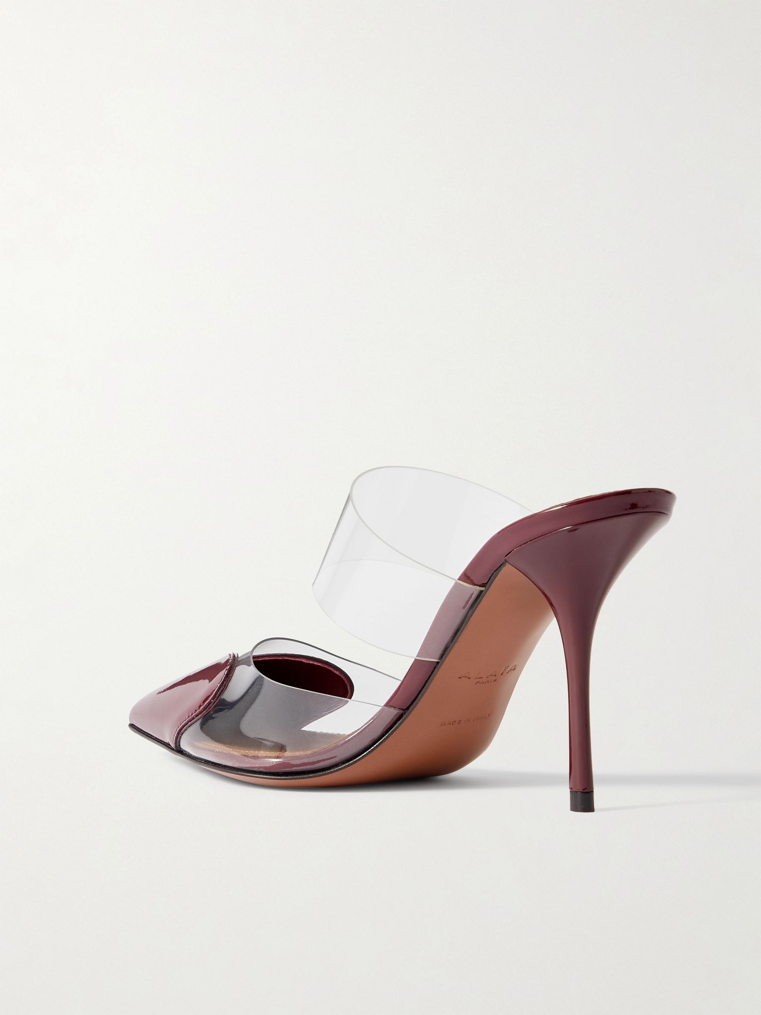 PVC and patent-leather pumps Burgundy - 3