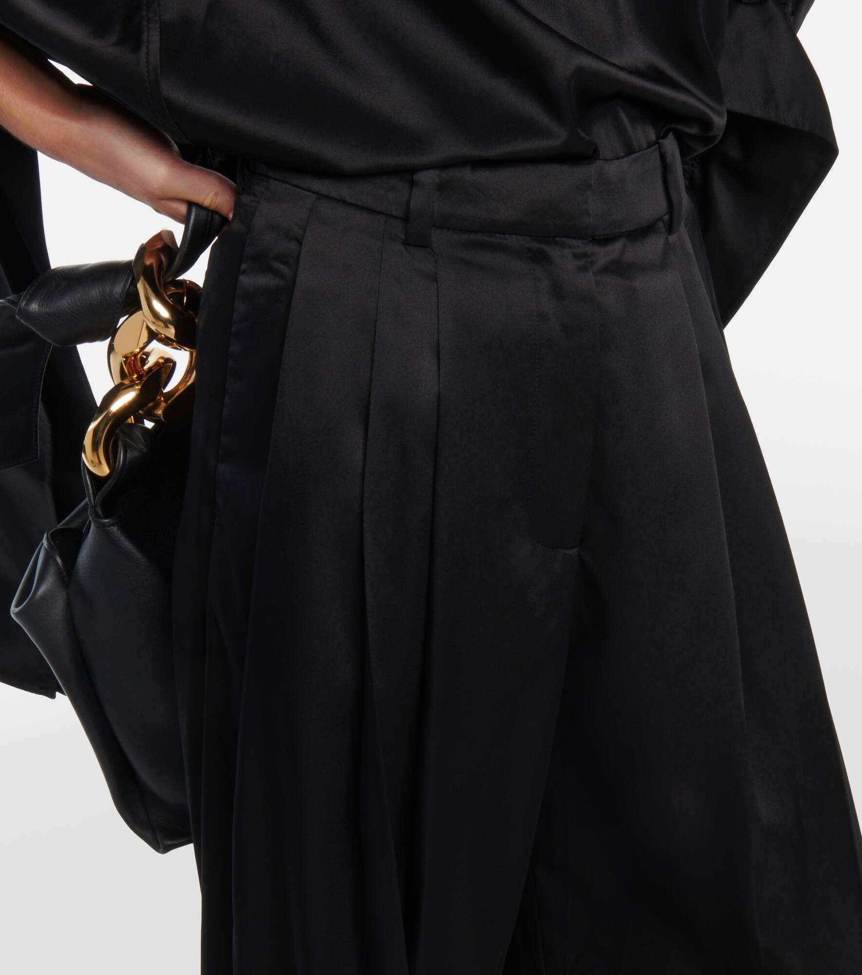 Twill wide-leg pants - 4