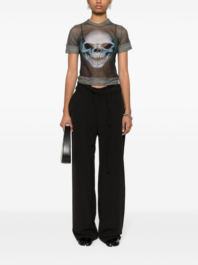 OTTOLINGER skull-print mesh T-shirt outlook