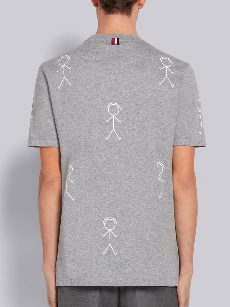 Light Grey Midweight Jersey Half Drop Mr. Thom Icon Print Tee 3