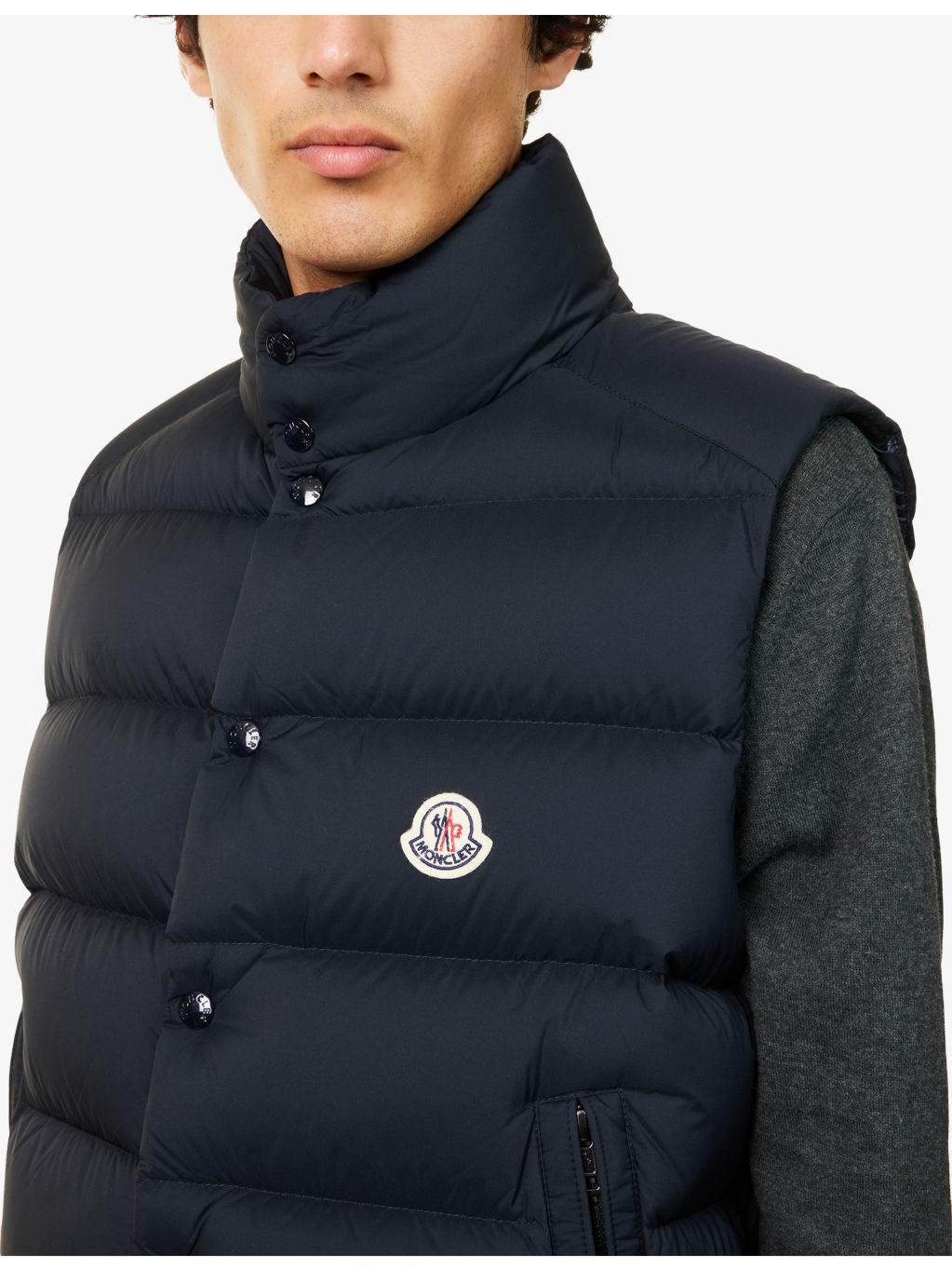 Tibb Brand-Badge Nylon-Down Gilet - 5