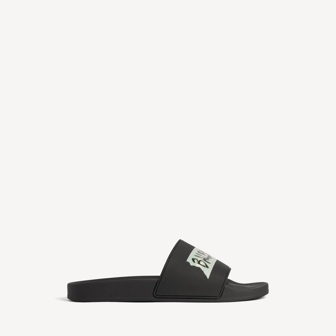 Men's Pool Slide Sandal in Black/white - 1
