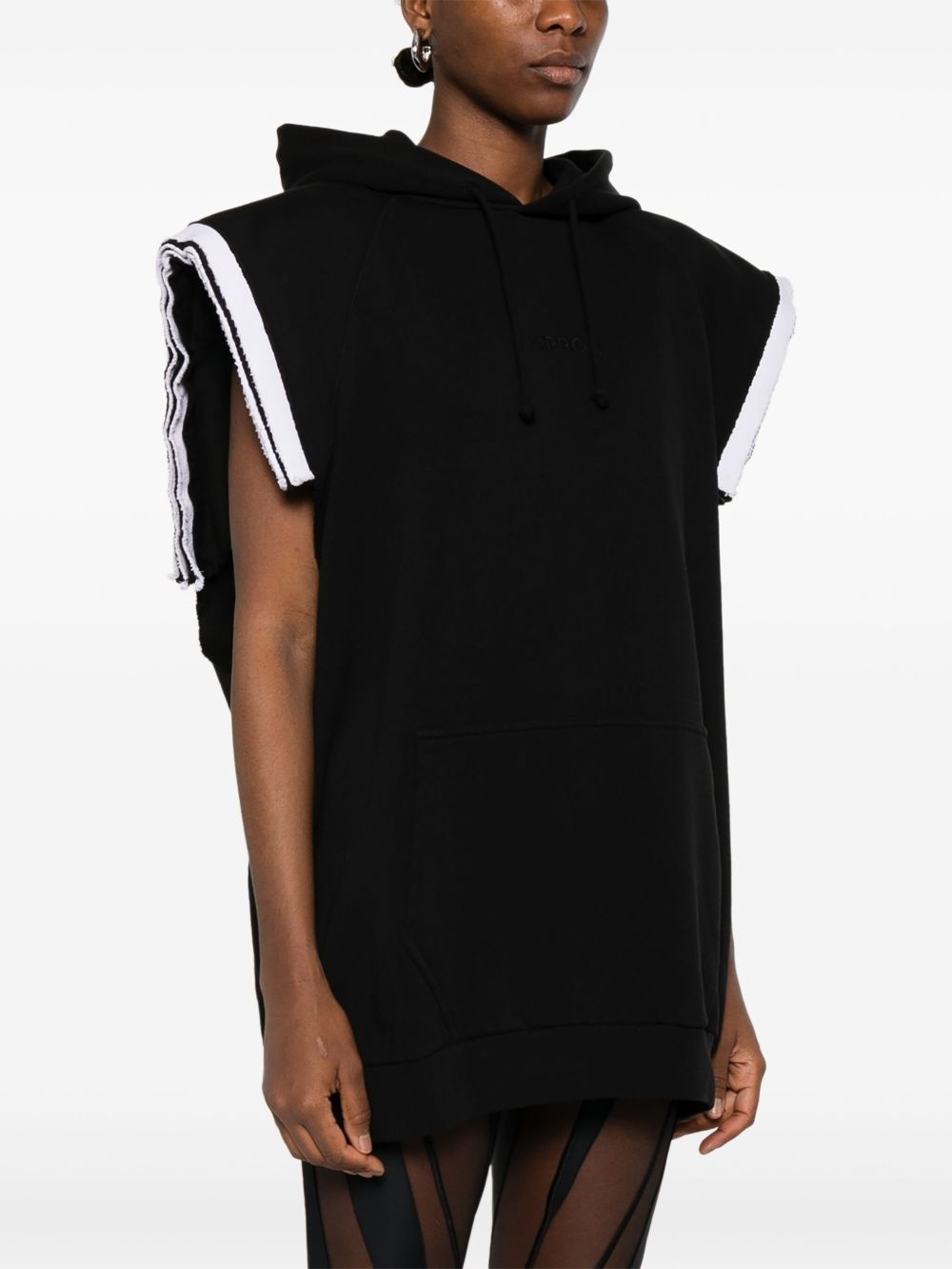 layered shoulder hoodie - 3