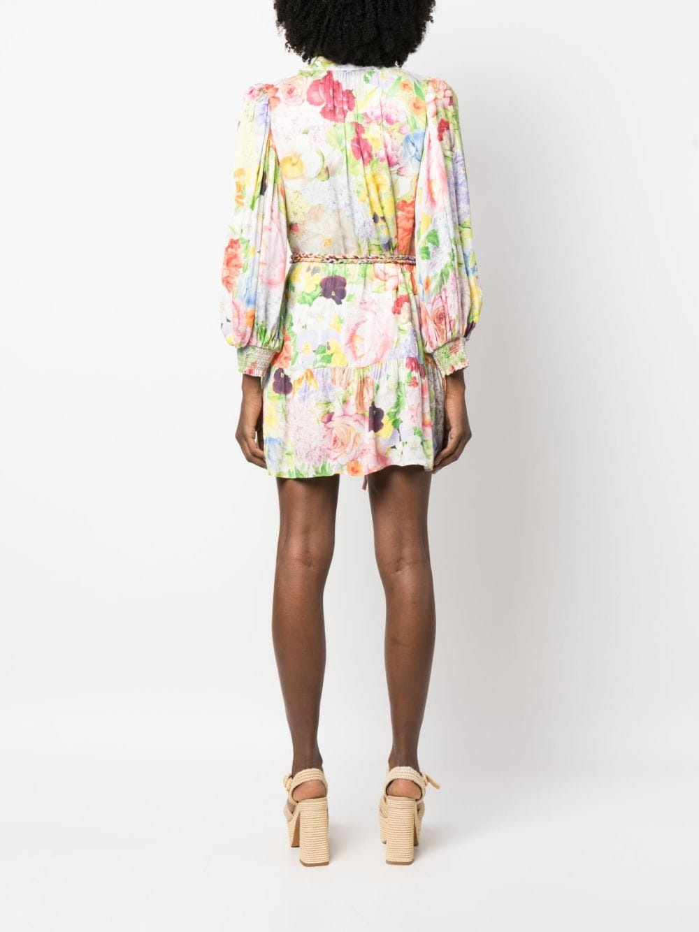 floral-print shirt dress - 4