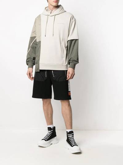 FENG CHEN WANG colour-block panelled hoodie outlook