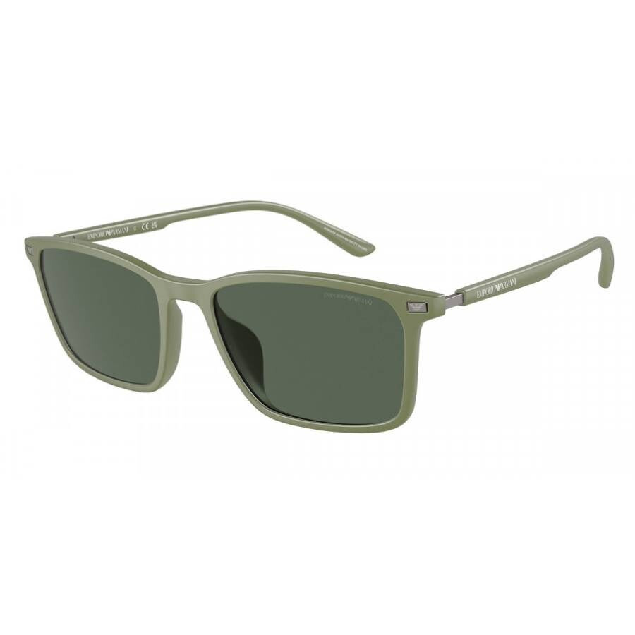 Emporio Armani Green Rectangular Men's Sunglasses EA4223U 542471 56 - 2