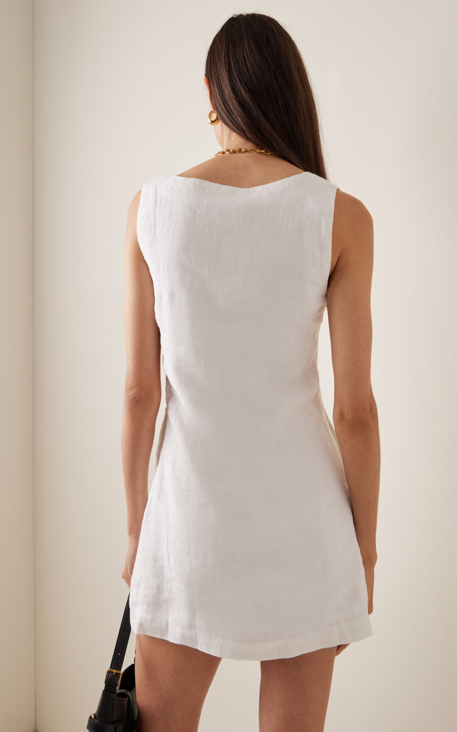 Exclusive Alice Linen Mini Dress white - 4