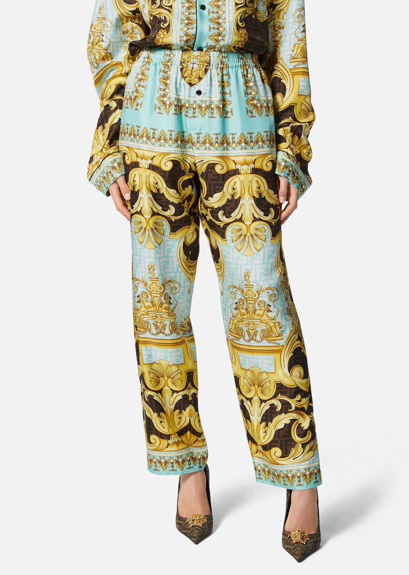 Fendace Gold Baroque Pyjama Bottoms - 3