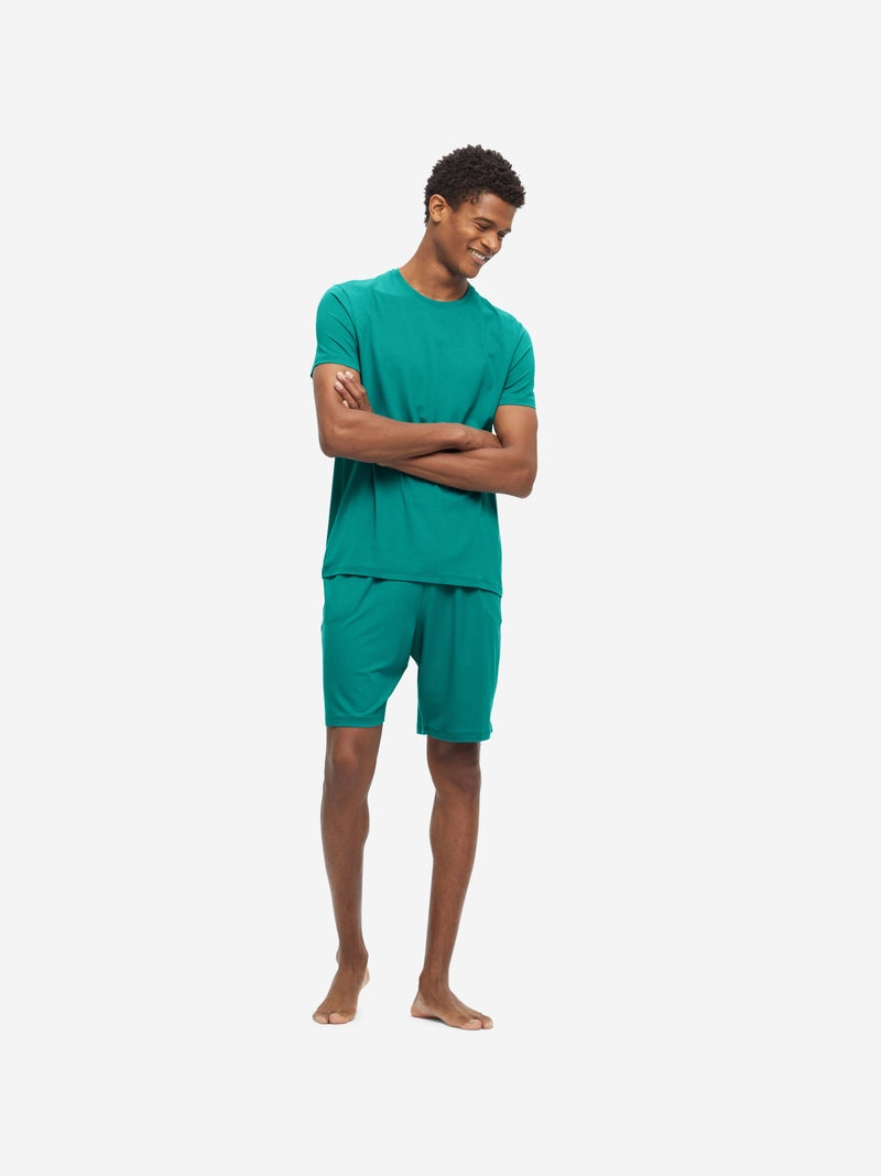 Men's Lounge Shorts Basel Micro Modal Stretch Jungle Green - 3