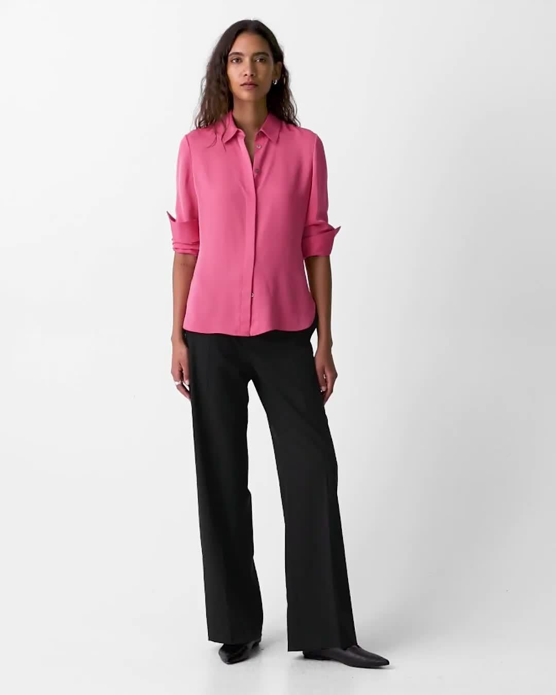 Fitted Shirt in Silk Georgette - 7