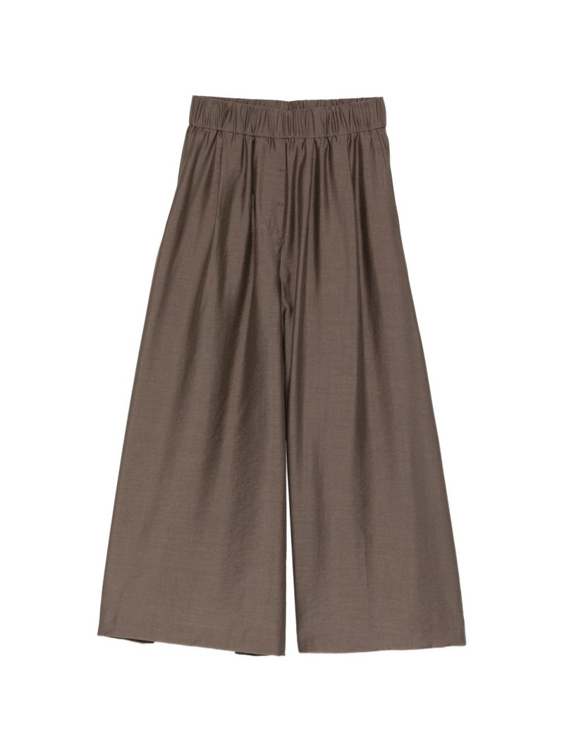 elasticated-waistband trousers 1