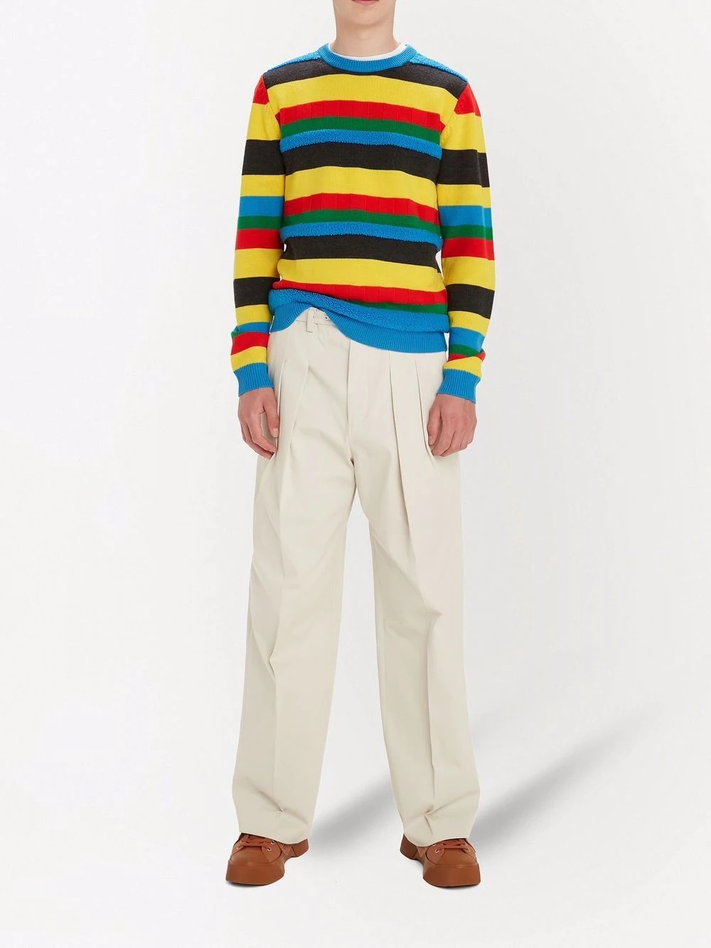 contrast-stripe jumper - 2