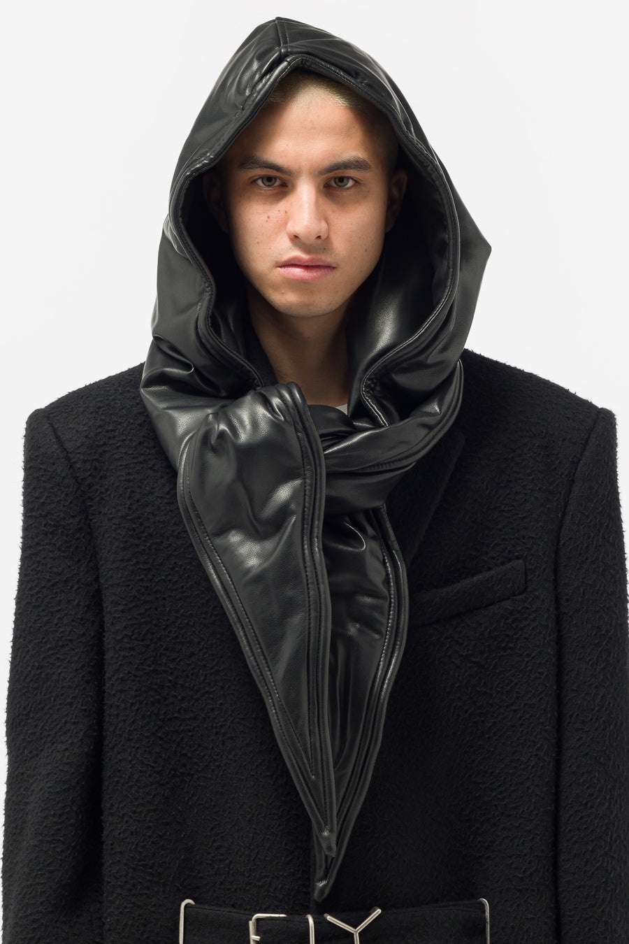 Y/Project Black Wire Leather Hood Y/Project