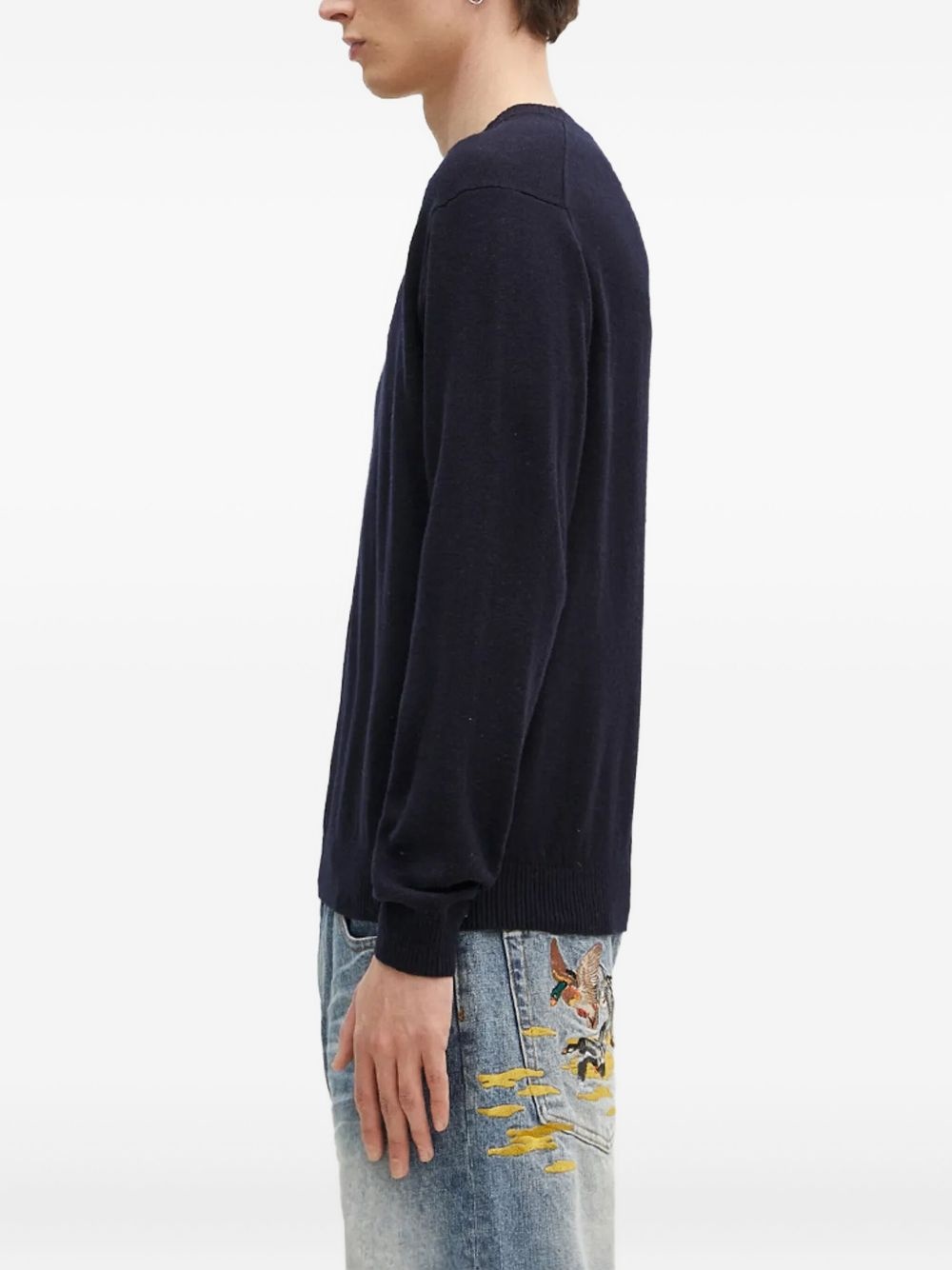 heart-logo wool sweater - 3
