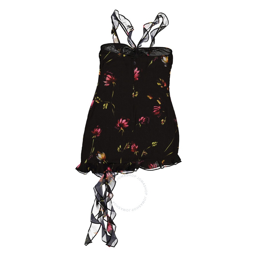 Rotate Light Assymetric Floral Print Mini Dress - 2