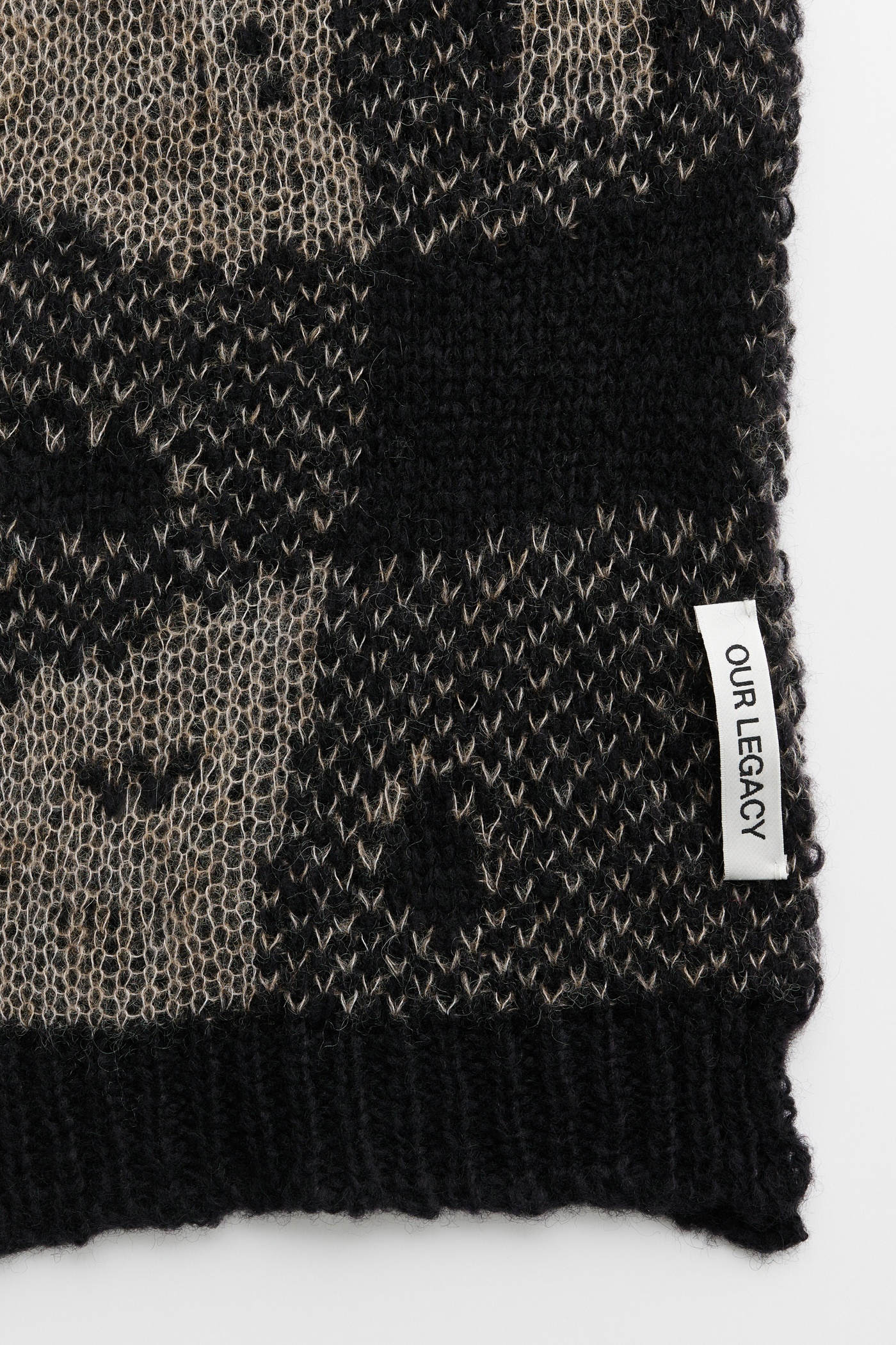 Past Scarf Black Destructive Gingham - 2
