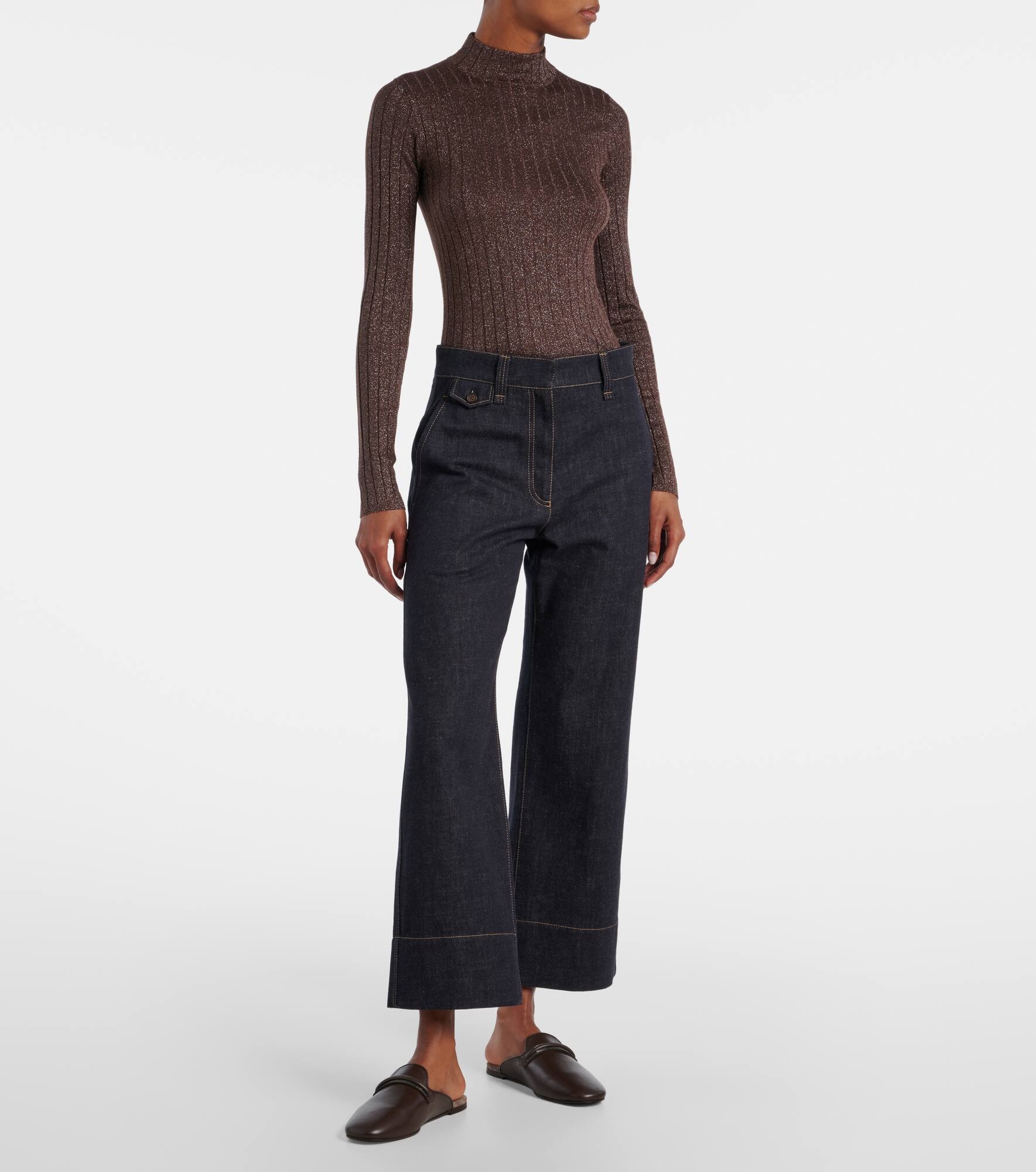 High-rise wide-leg jeans - 7