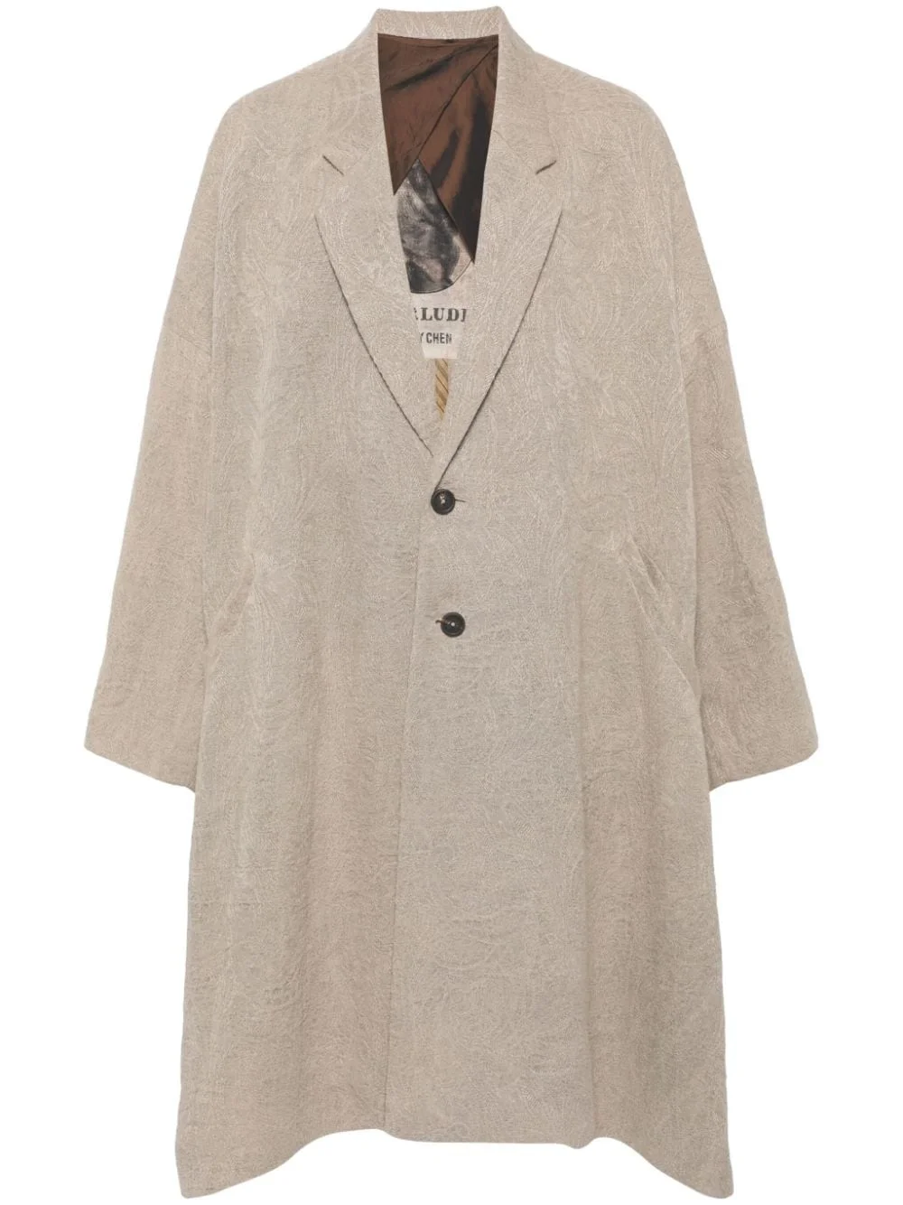 single breasted buttoned coat - 1