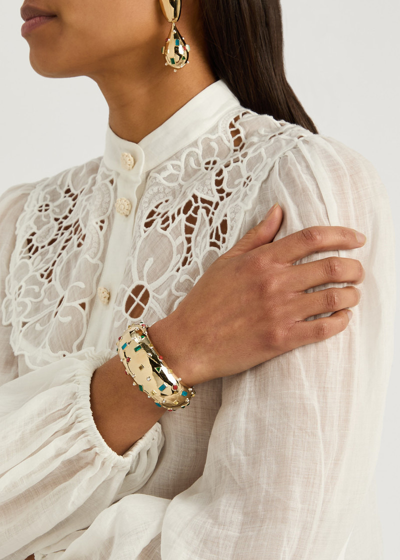 Zimmermann Zimmermann Wish Embellished 12kt Gold-plated Cuff outlook