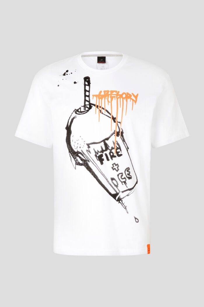 Mick T-shirt in White/Black - 1