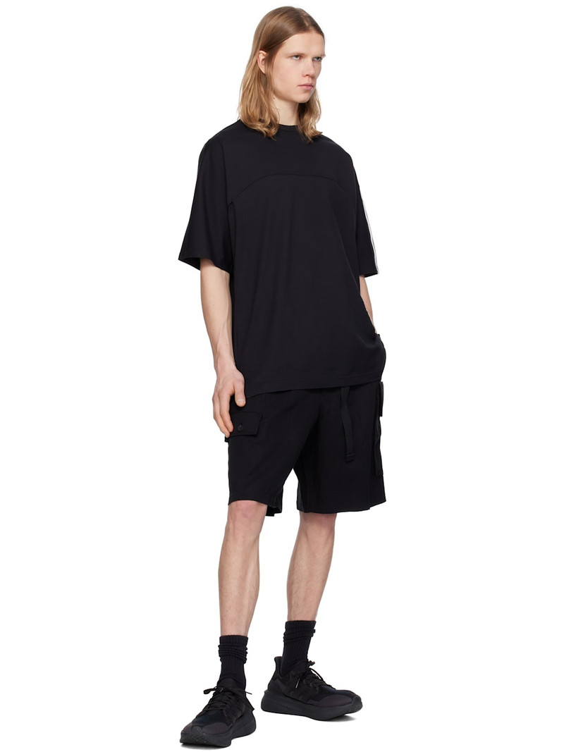 Y-3 Black Twill Cargo Shorts outlook