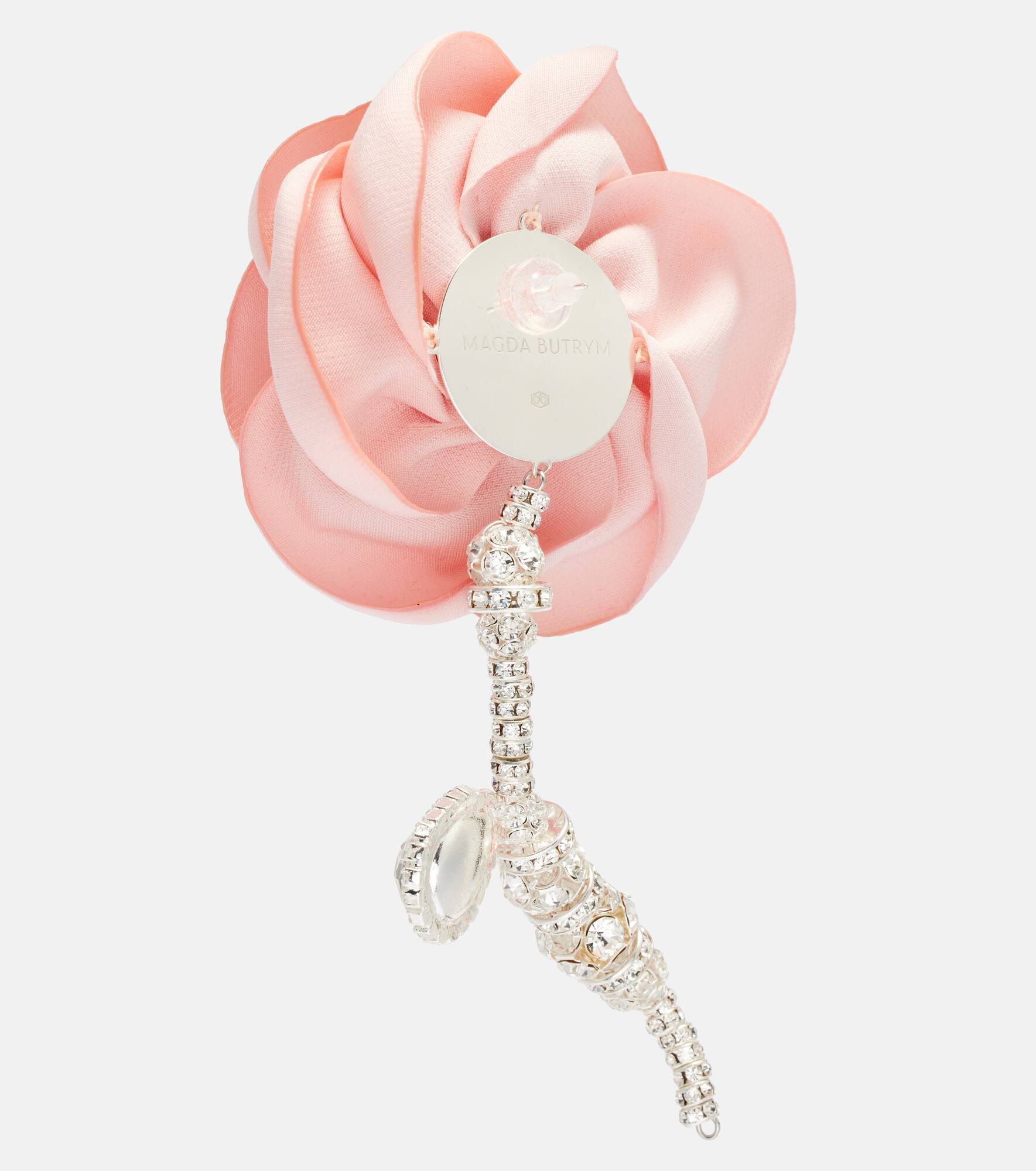 Embellished gold-plated single earring - 5