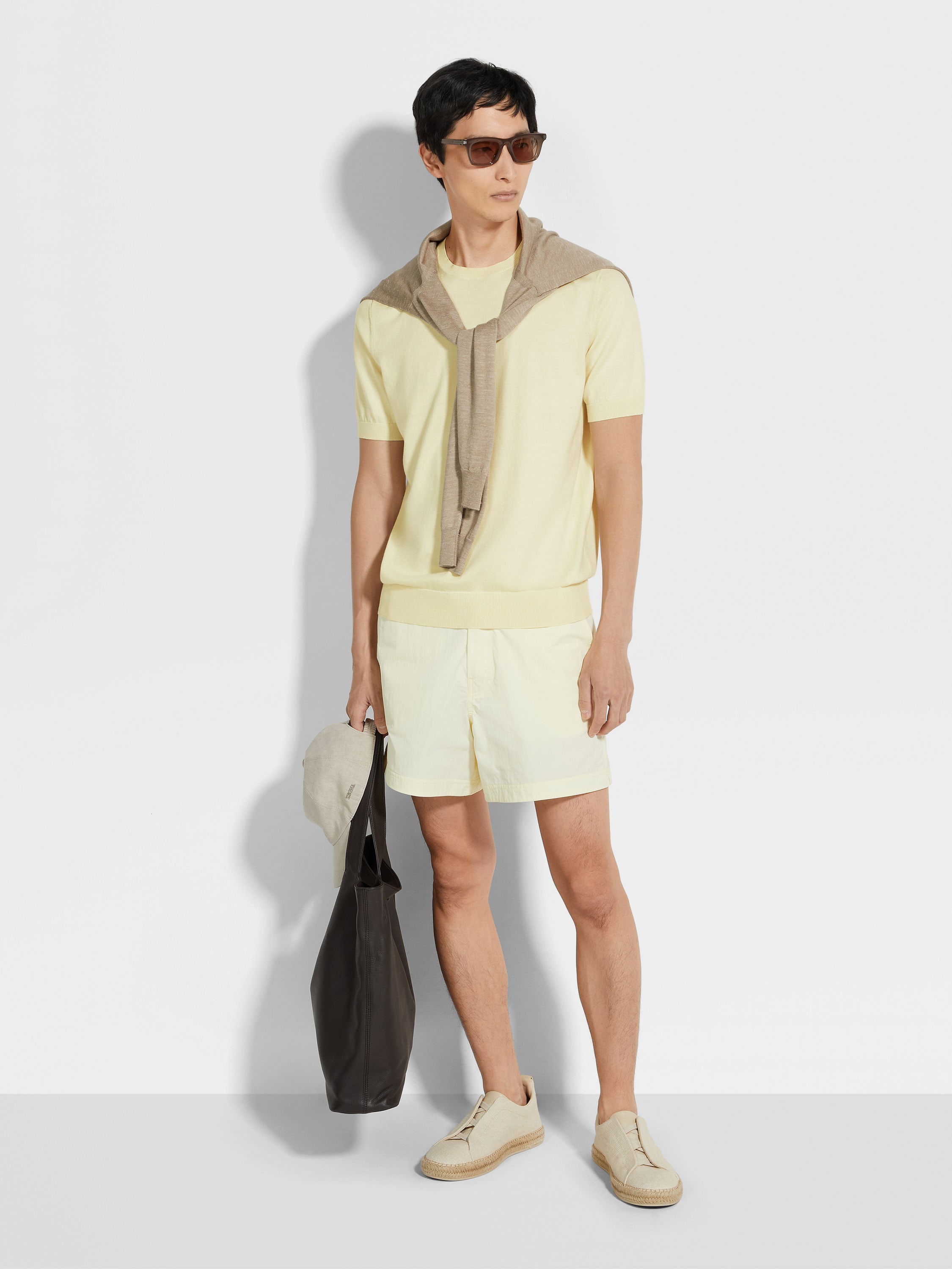 LIGHT YELLOW PREMIUM COTTON T-SHIRT - 3