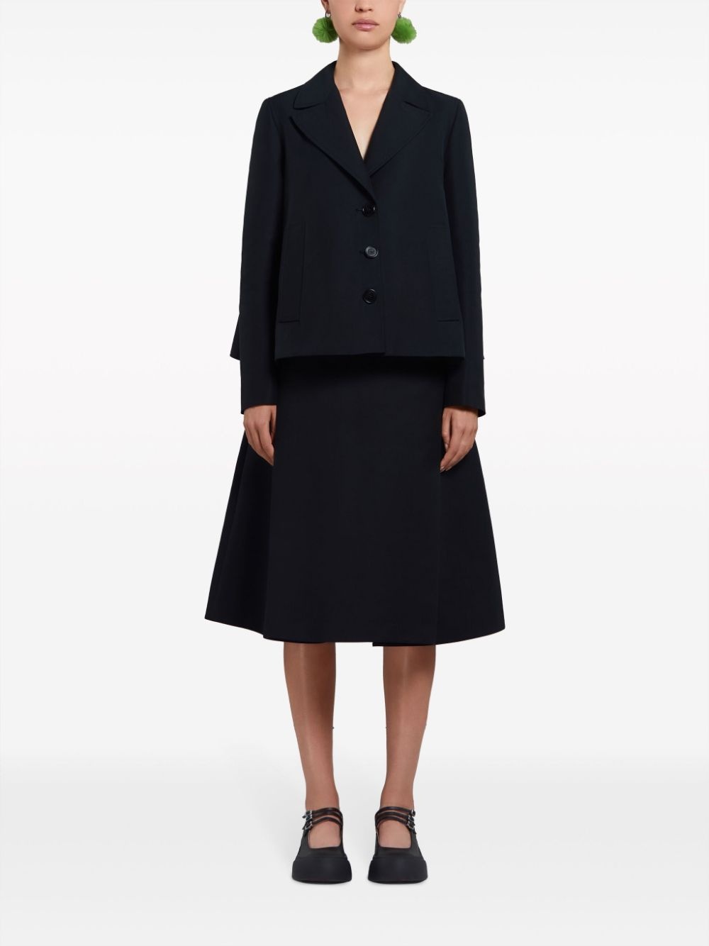 A-line cotton midi skirt - 2